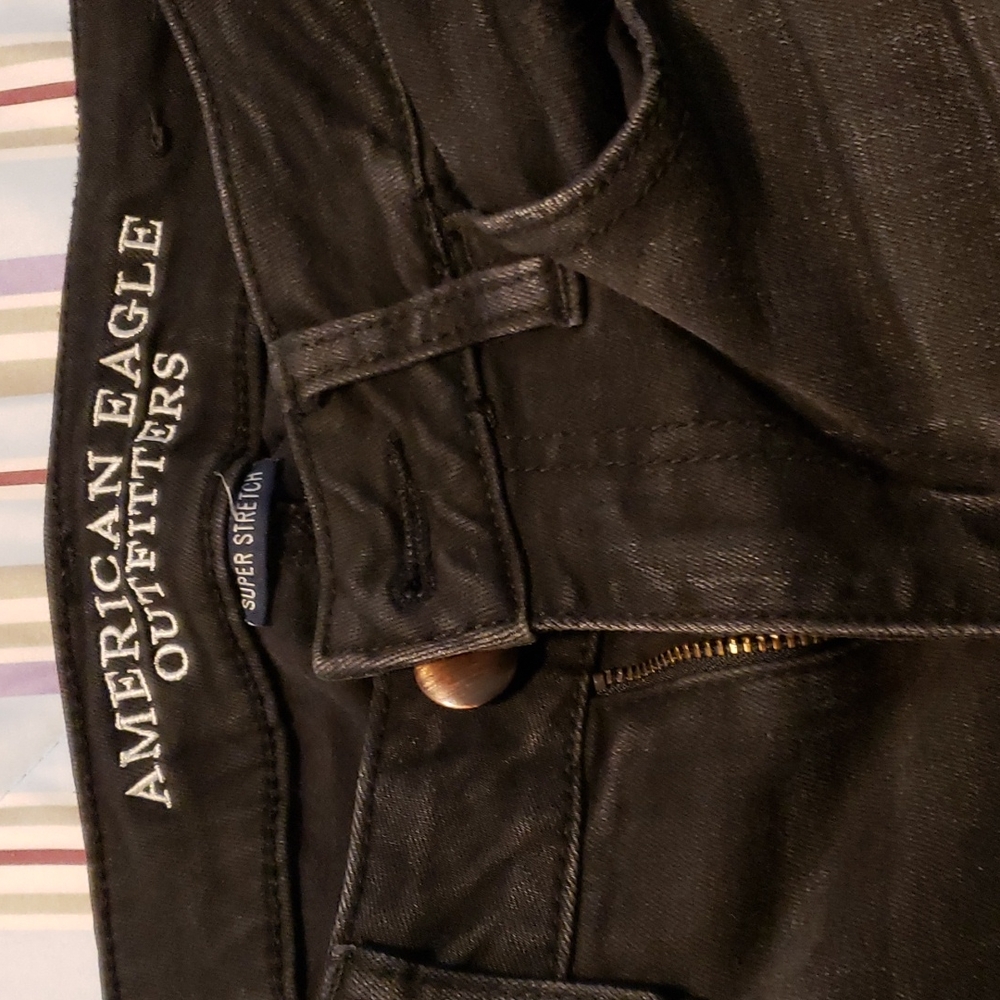 $15 or 2/$20! American Eagle Outfitters Black Jeggings Super Stretch Size 0 - Picture 1 of 9
